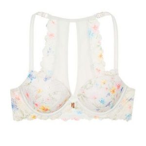 PINK Racerback Date pushup bra w/matching cheeky